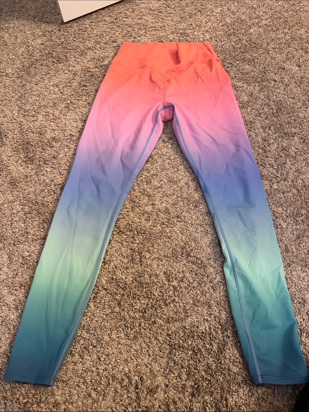 Beach Riot Pink to Teal Ombre women’s workout pants